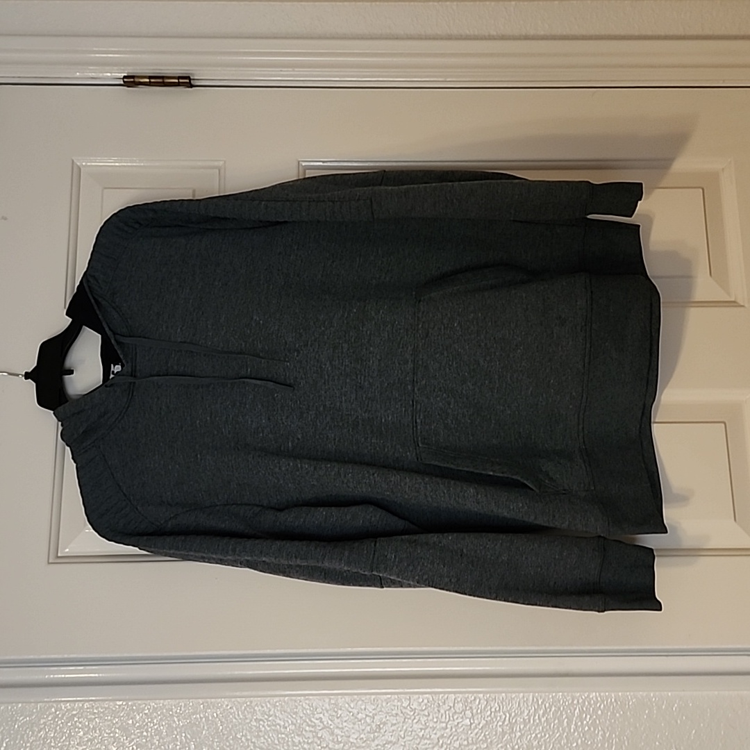 Mens Russell Brand Hooded Sweater Shirt Charcoal Color Size Medium